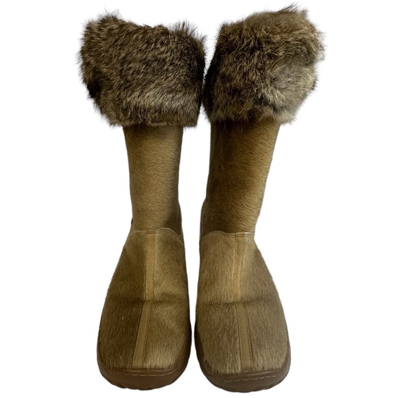 Oscar Sport Unisex Winna Tan Genuine Fur Boots Size 42 Mens 9 Womens 11.5 - Picture 2 of 14